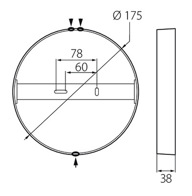 Yleisvalaisin Airam Ronda II 175 12W/830 DIM valkoinen
