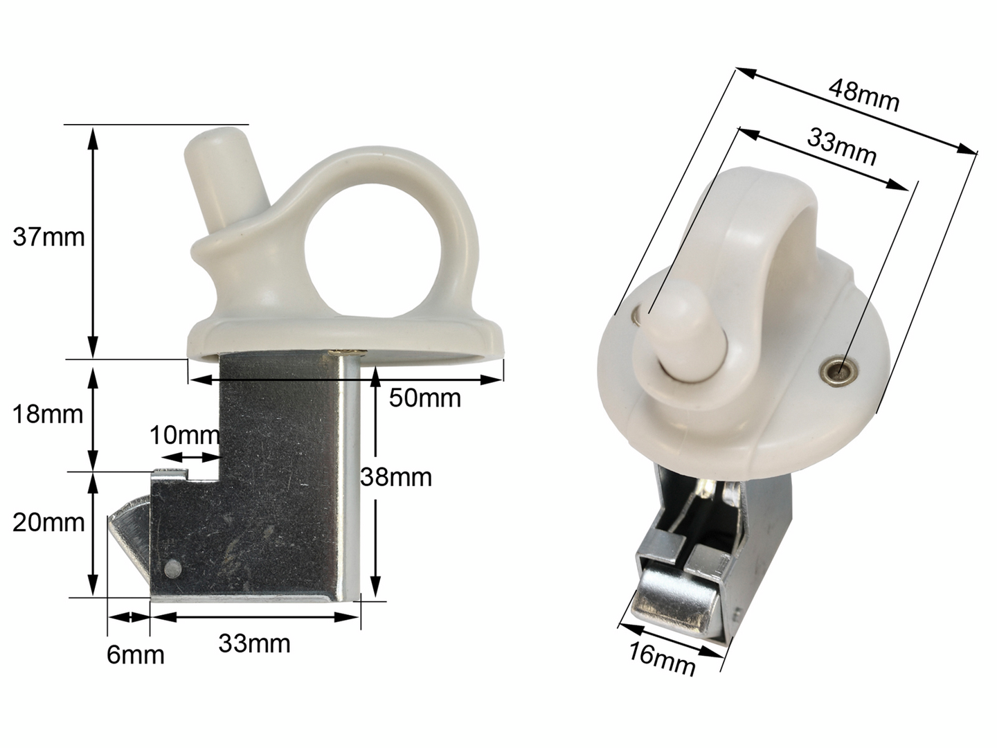 Kaapinoven salpa Cello Emilia valkoinen