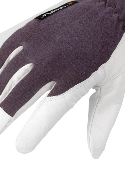 HANDSKE TEGERA 671- 7 MONTAGE PAR/12 GETNARV/BOMULL VIT/BLÅ