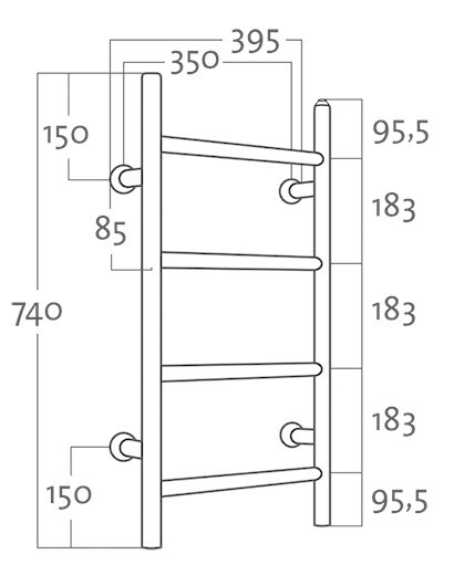 Pyyhekuivain Rej Design sähkö Tango EH 35744 vy/oa musta