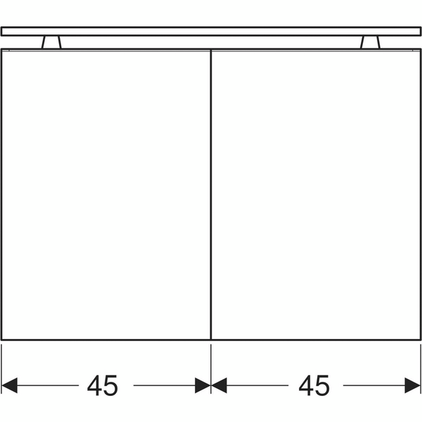 Peilikaappi IDO Reflect Top L90 K67,5 S17,5cm valot pistorasia