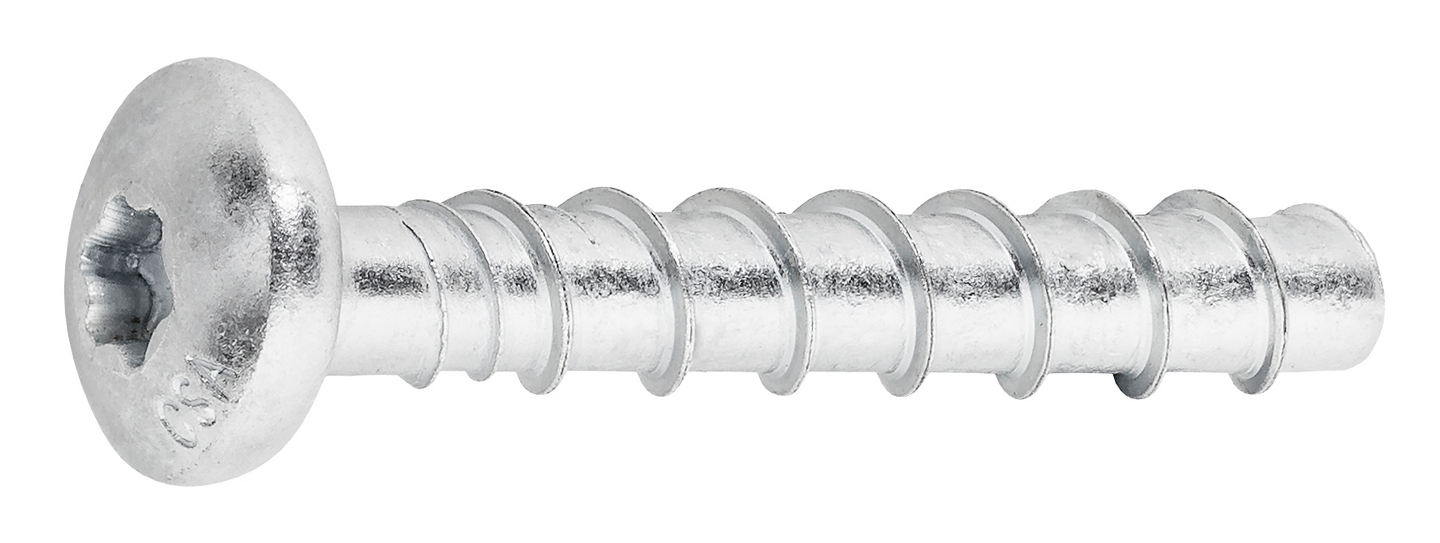 Betoniruuvi Sormat S-CSA P kupukanta 6x60/5/20 sähkösinkitty 10kpl