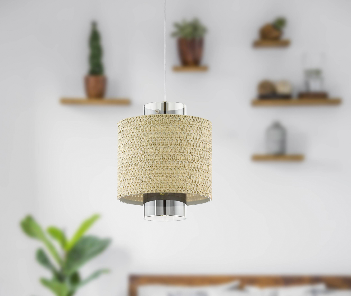 Riippuvalaisin EGLO Mediouna teräs beige