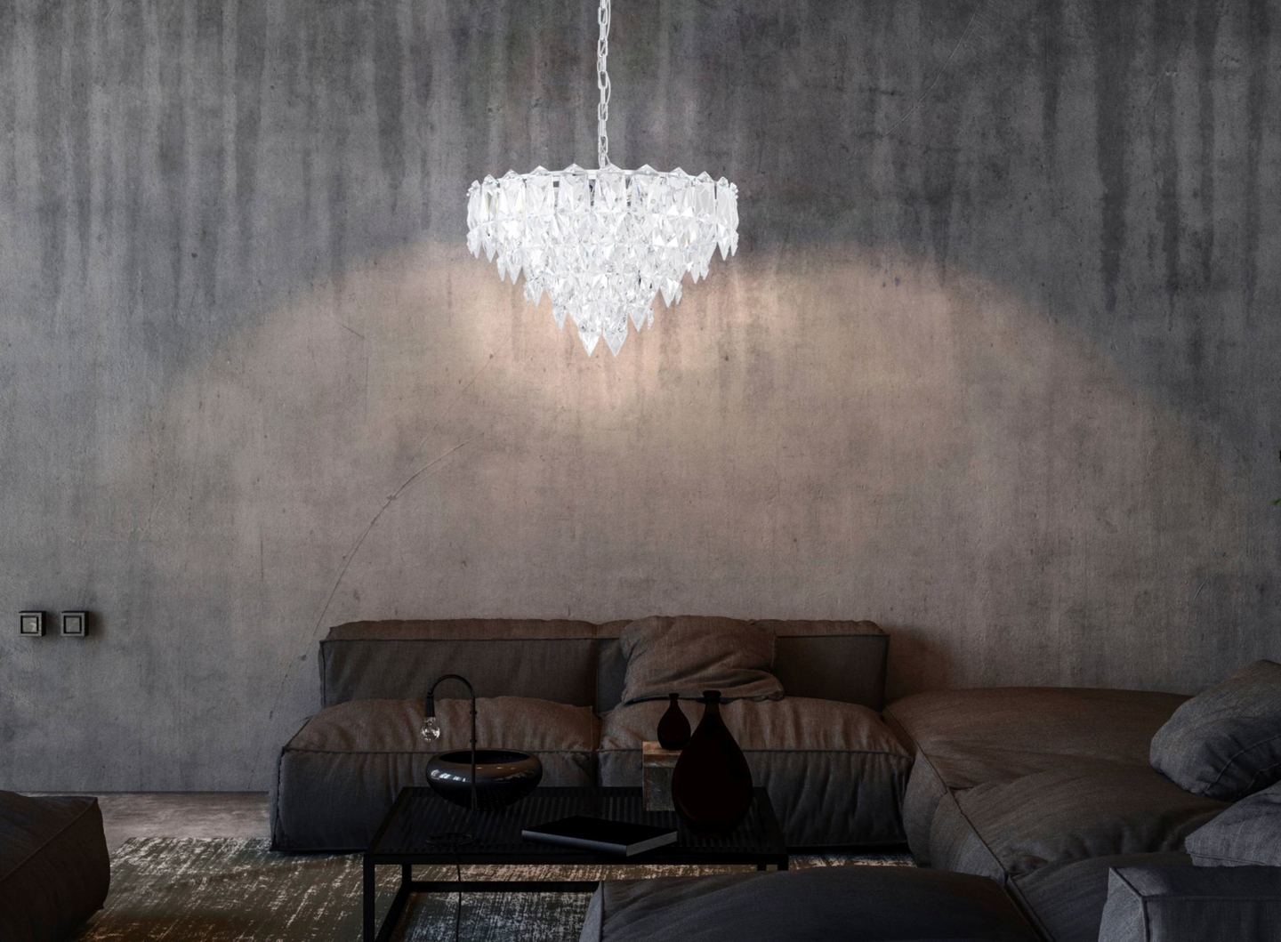 Riippuvalaisin EGLO Carvario E14 10x40W teräs kromi