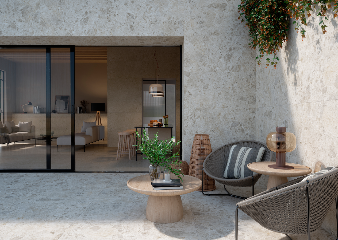 Lattialaatta Cello Carácter 60x60 Mix beige RT 1,08m²