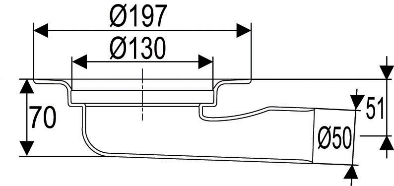 Lattiakaivo Uponor DN50 mini vaaka