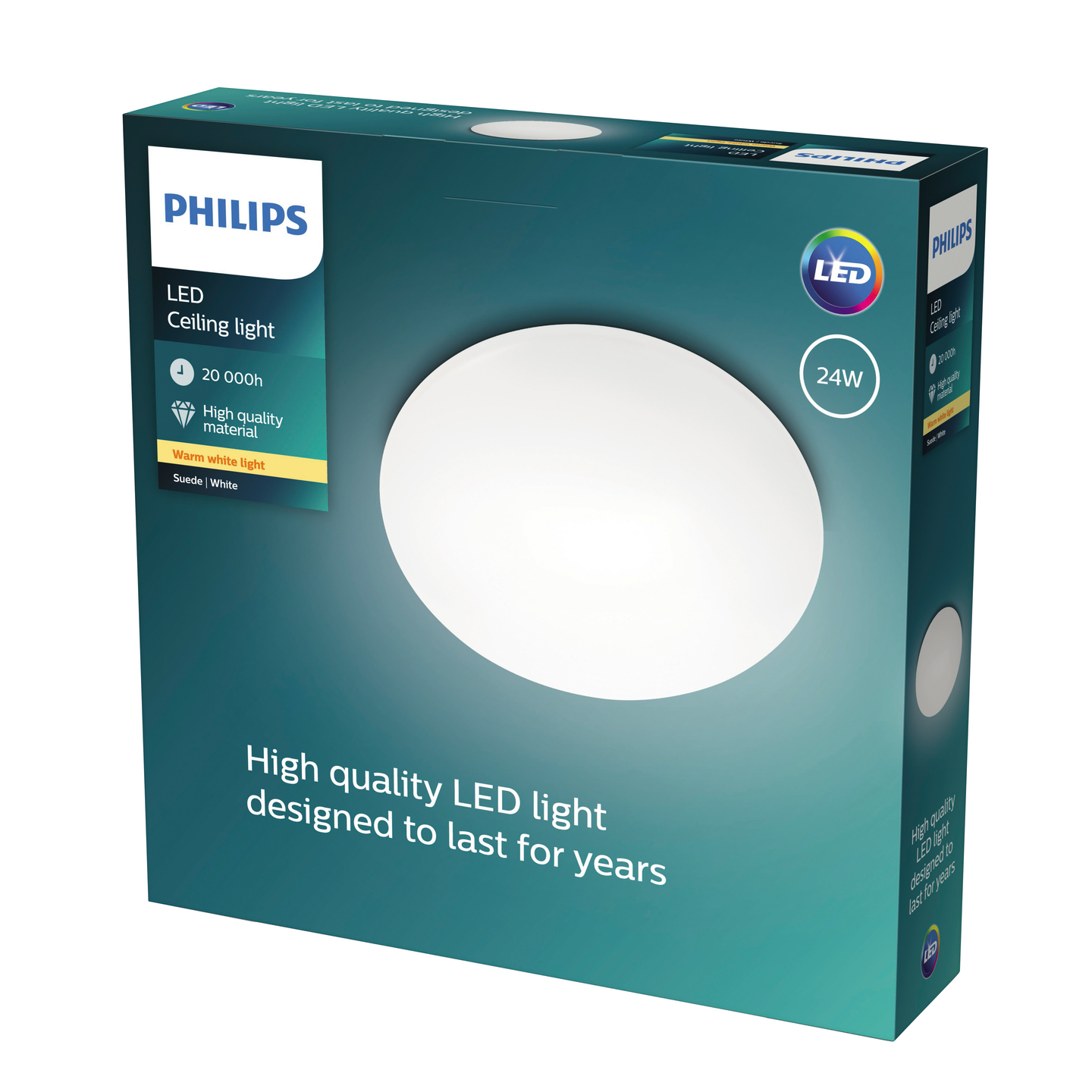 Kattovalaisin Philips Suede 2350lm valkoinen