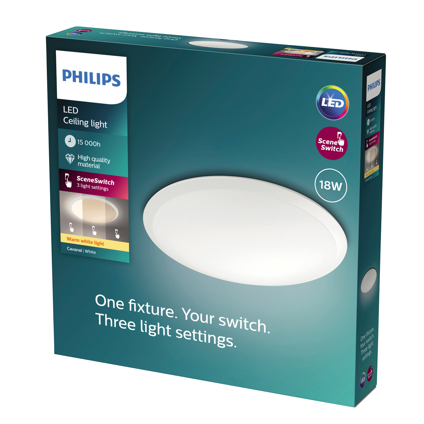 Kattovalaisin Philips Cavanal 1500lm valkoinen