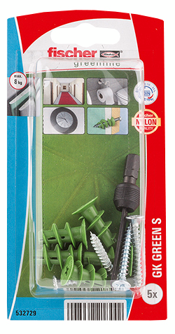 Kipsilevyankkuri Fischer GK Green S K ja ruuvit 5kpl