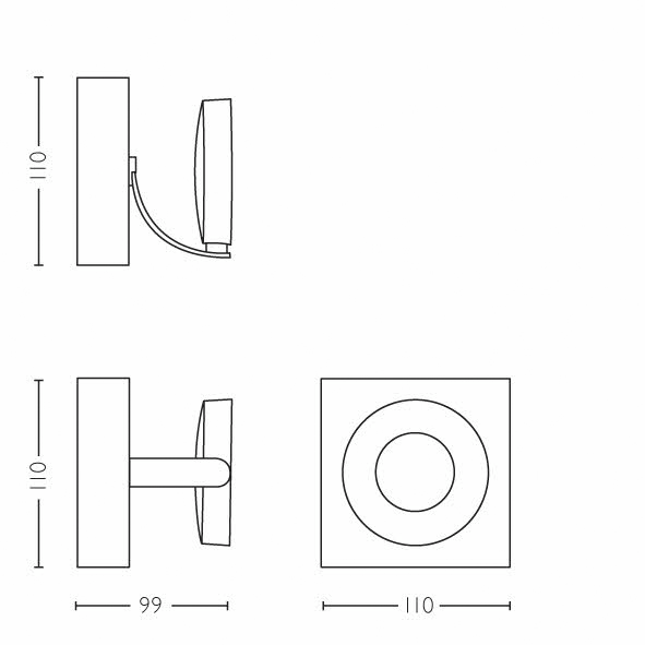 Spottivalaisin Philips Clockwork 500lm valkoinen