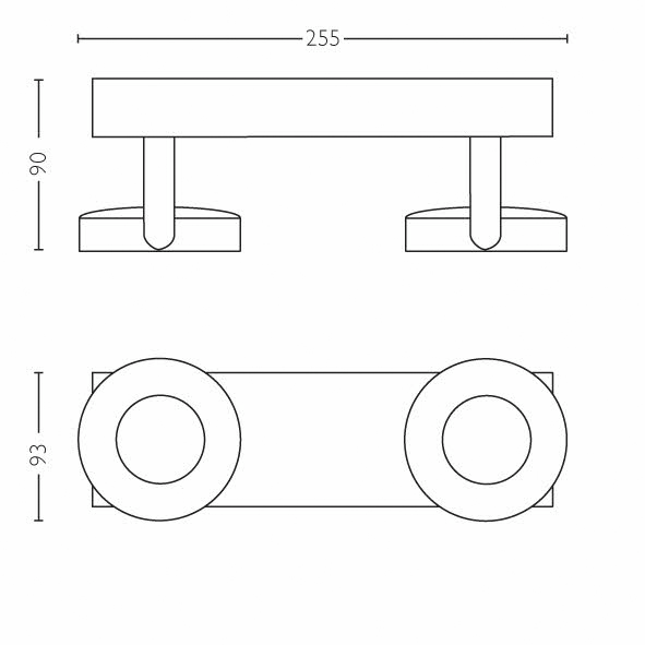 Spottivalaisin Philips Clockwork 1000lm valkoinen