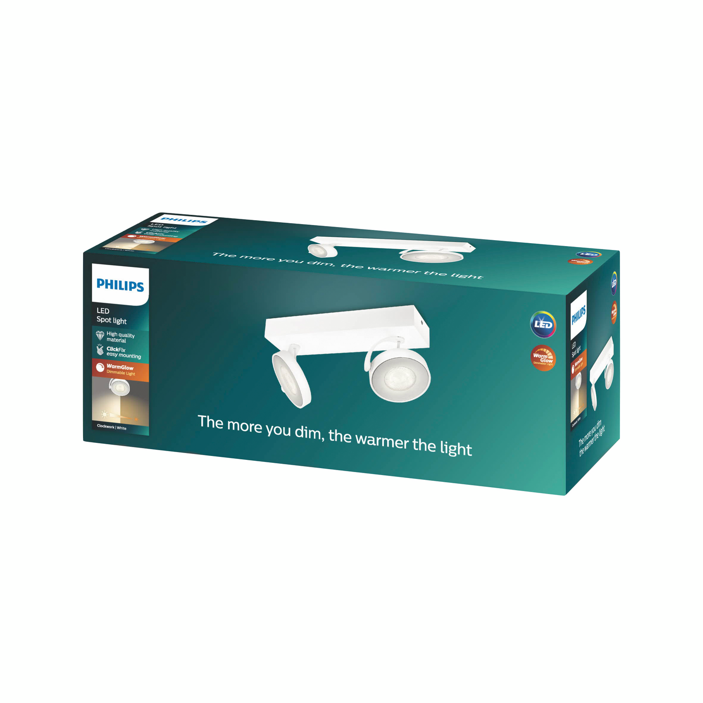 Spottivalaisin Philips Clockwork 1000lm valkoinen