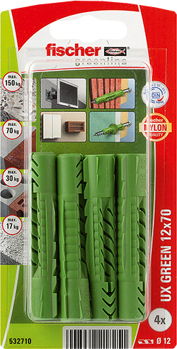 Yleistulppa Fischer UX Green 12x70 K 4kpl