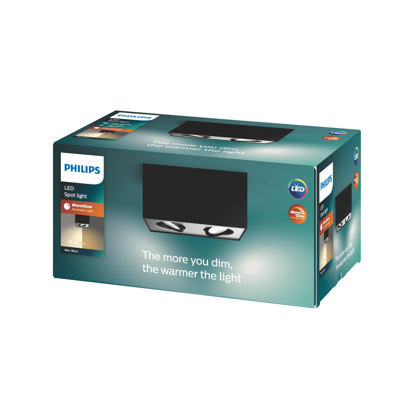 Spottivalaisin Philips Warmglow Box 2-osainen 1000lm musta