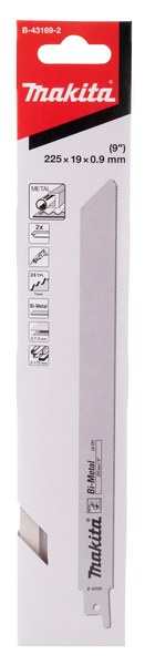 Puukkosahanterä Makita 225mm BiM 24tpi metalli 2kpl