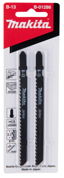 Pistosahanterä Makita B-13 75mm HCS puu/muovi 2kpl