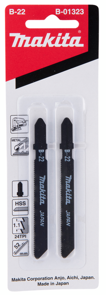 Pistosahanterä Makita B-22 52mm HSS muovi/metalli 2kpl