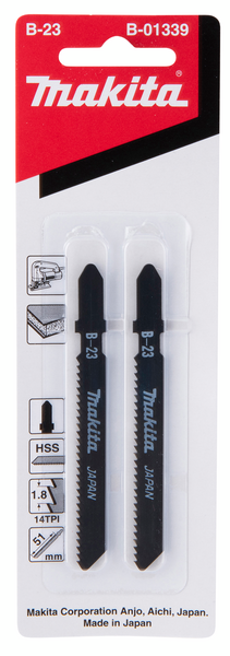 Pistosahanterä Makita B-23 51mm HSS puu/vaneri 2kpl