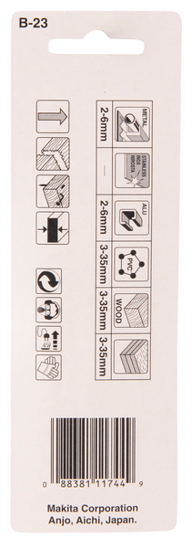 Pistosahanterä Makita B-23 51mm HSS puu/vaneri 2kpl