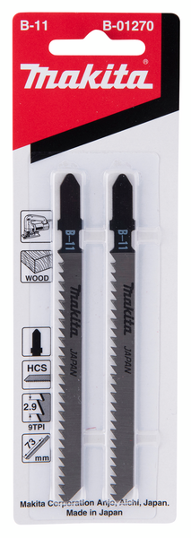 Pistosahanterä Makita 75mm HCS B11 puu/muovi 2kpl