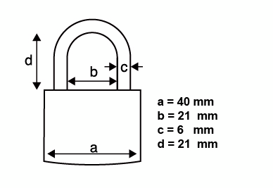 Riippulukko PROF 40mm rst A2 3kpl