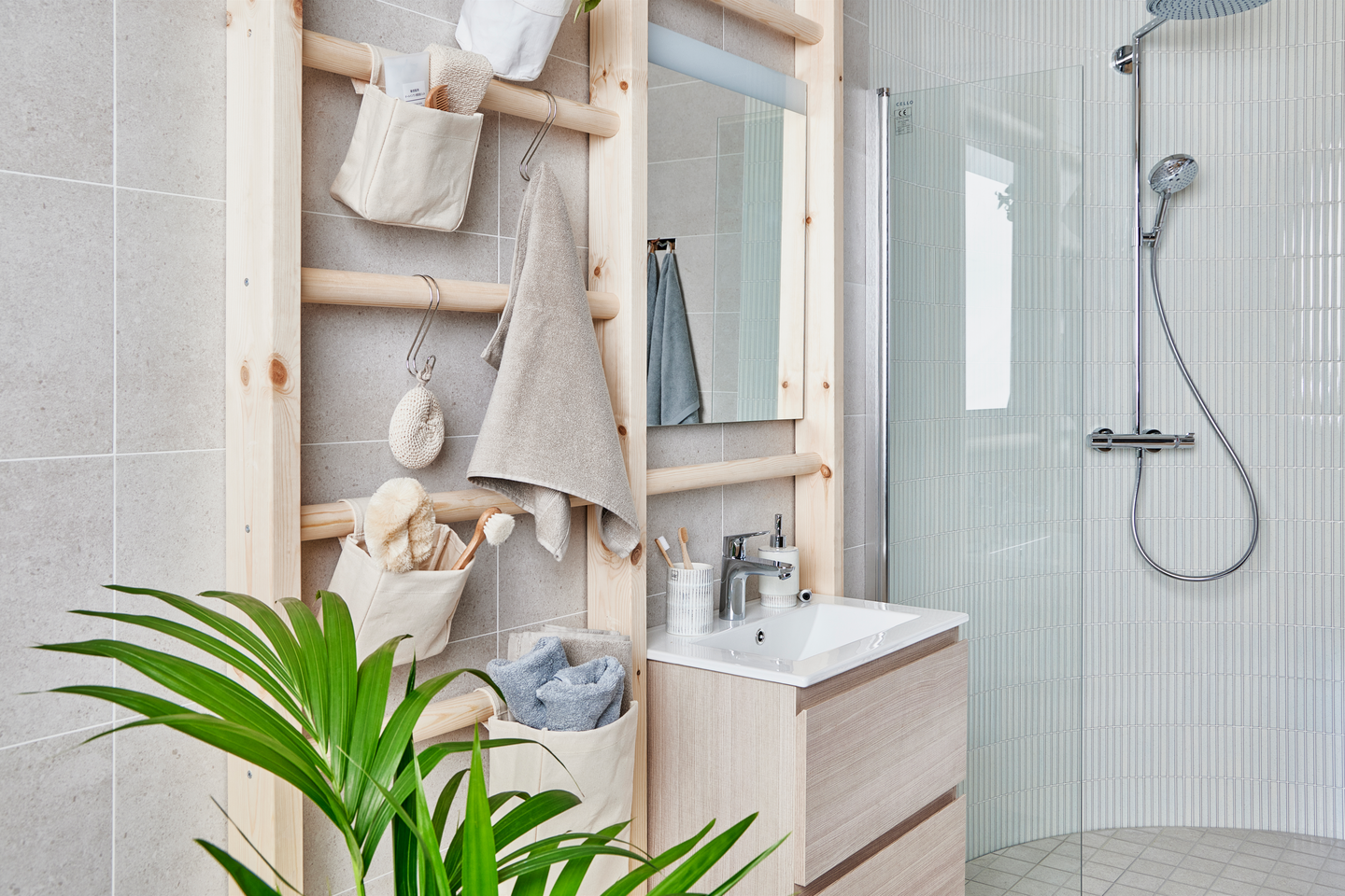 Suihkuseinä Cello Basic 195x50cm kirkas kääntyvä