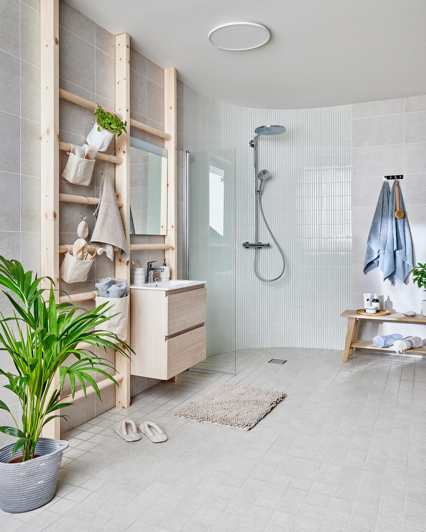 Suihkuseinä Cello Basic 195x50cm kirkas kääntyvä