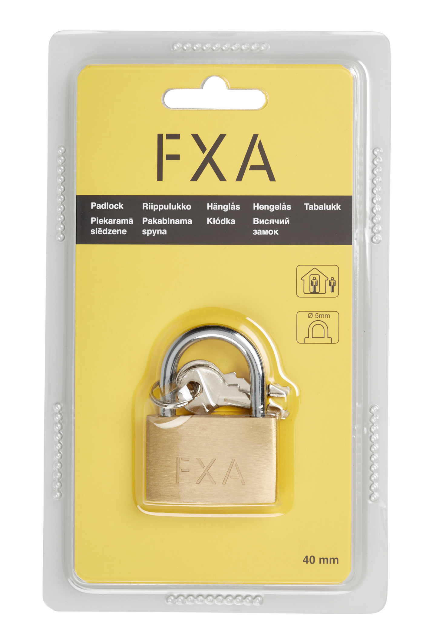 Riippulukko FXA 40mm messinki