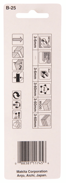 Pistosahanterä Makita 75mm HSS B25 kovapuu/metalli 2kpl