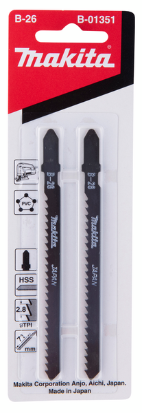 Pistosahanterä Makita 70mm HSS B26 kova muovi 2kpl