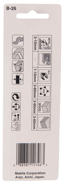 Pistosahanterä Makita 70mm HSS B26 kova muovi 2kpl