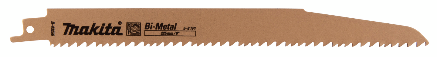 Puukkosahanterä Makita 225mm BiM 5-8tpi puu 2kpl