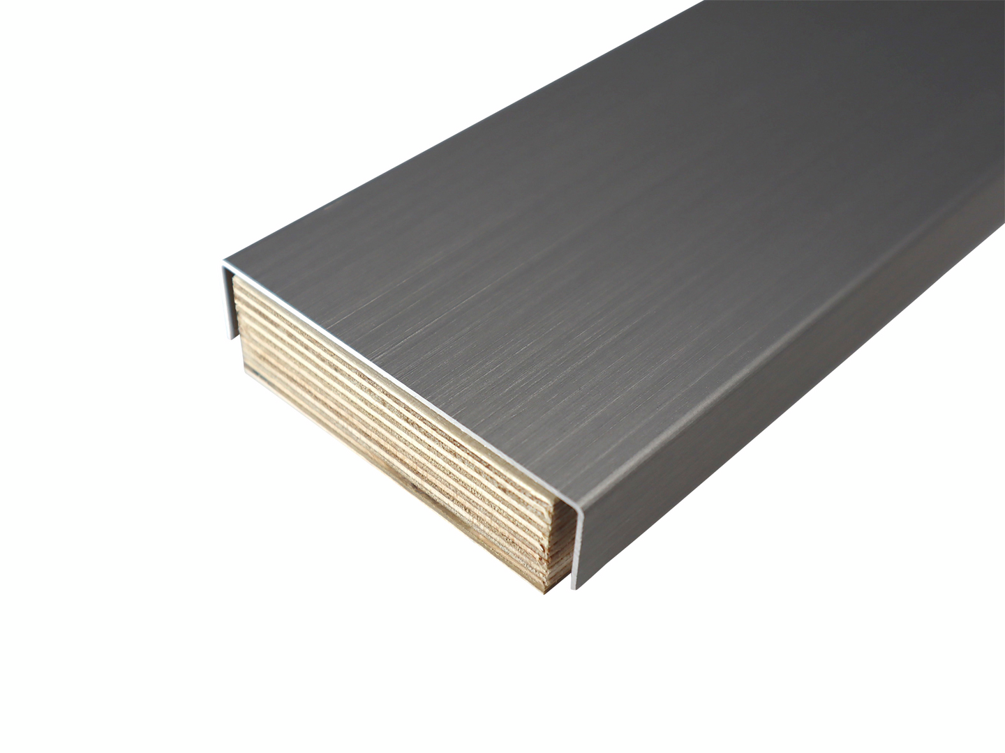 Vesieristekynnys 25x87x990mm Nordic Graphite alumiini + vaneri