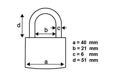 Riippulukko PROF 40mm alumiini pitkä sanka