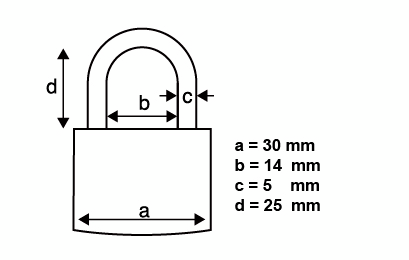 Riippulukko PROF 30mm numerosarja
