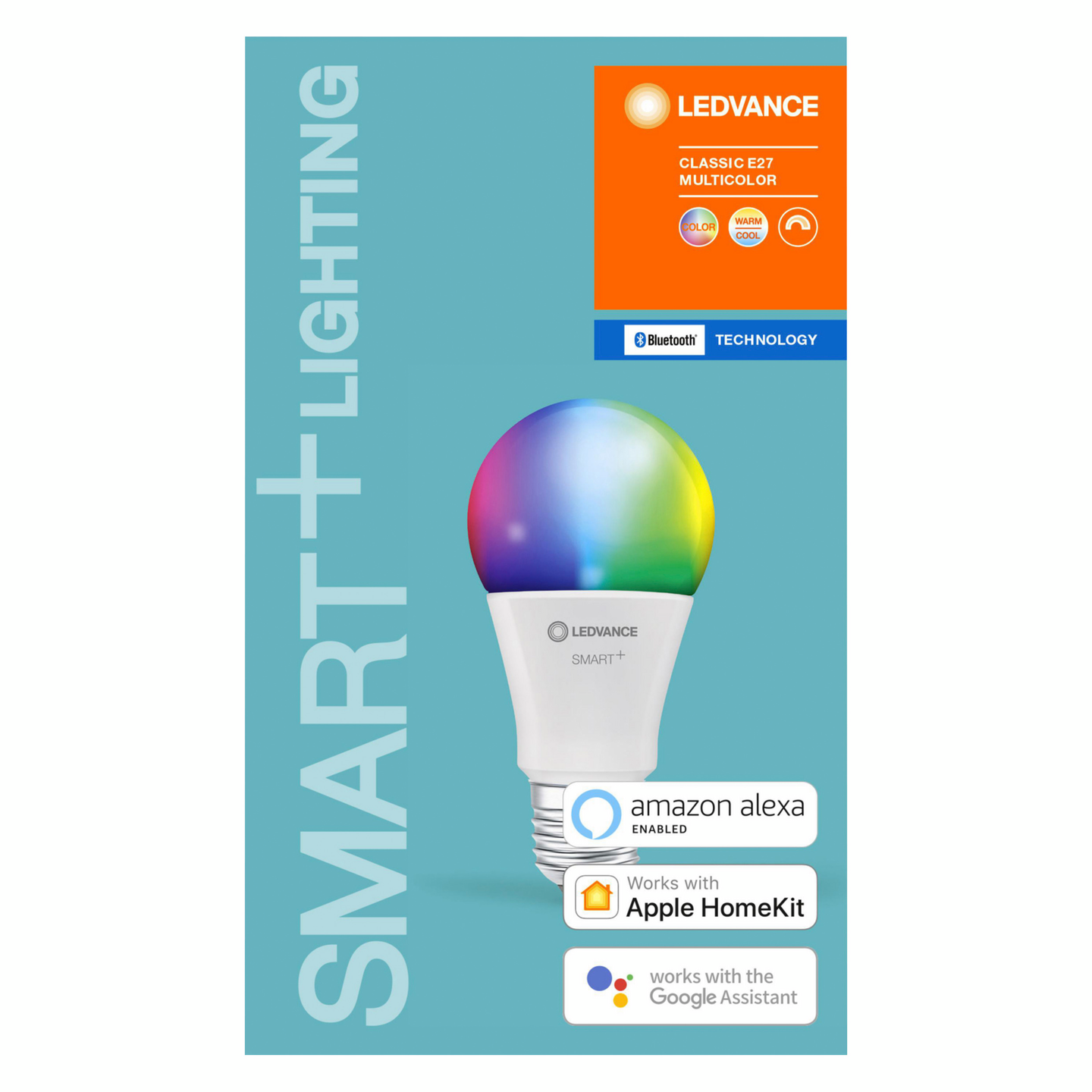 Led-älylamppu LEDVANCE SMART+ BT CLA60 810lm E27 RBGW