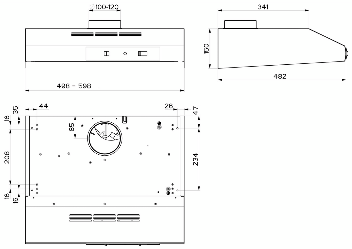 Liesituuletin Franke Classic F741 FTT 532F valkoinen