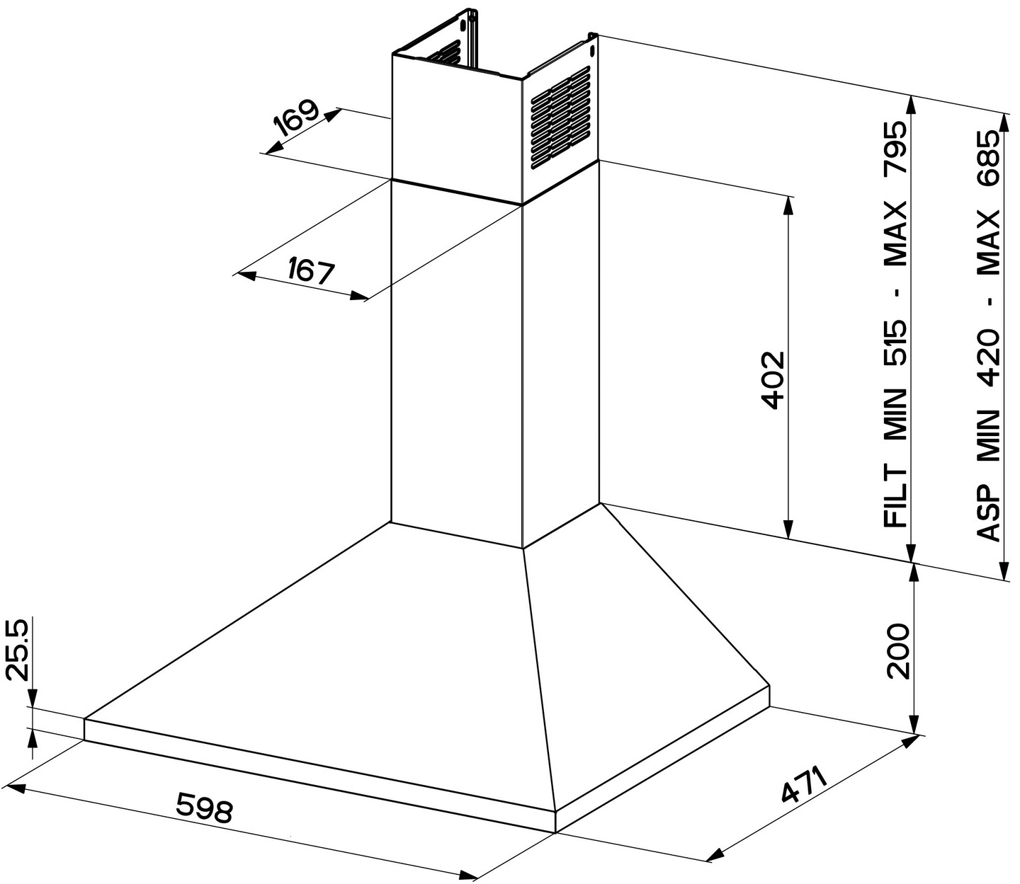 Liesituuletin Franke Joy Fjo 624 XS