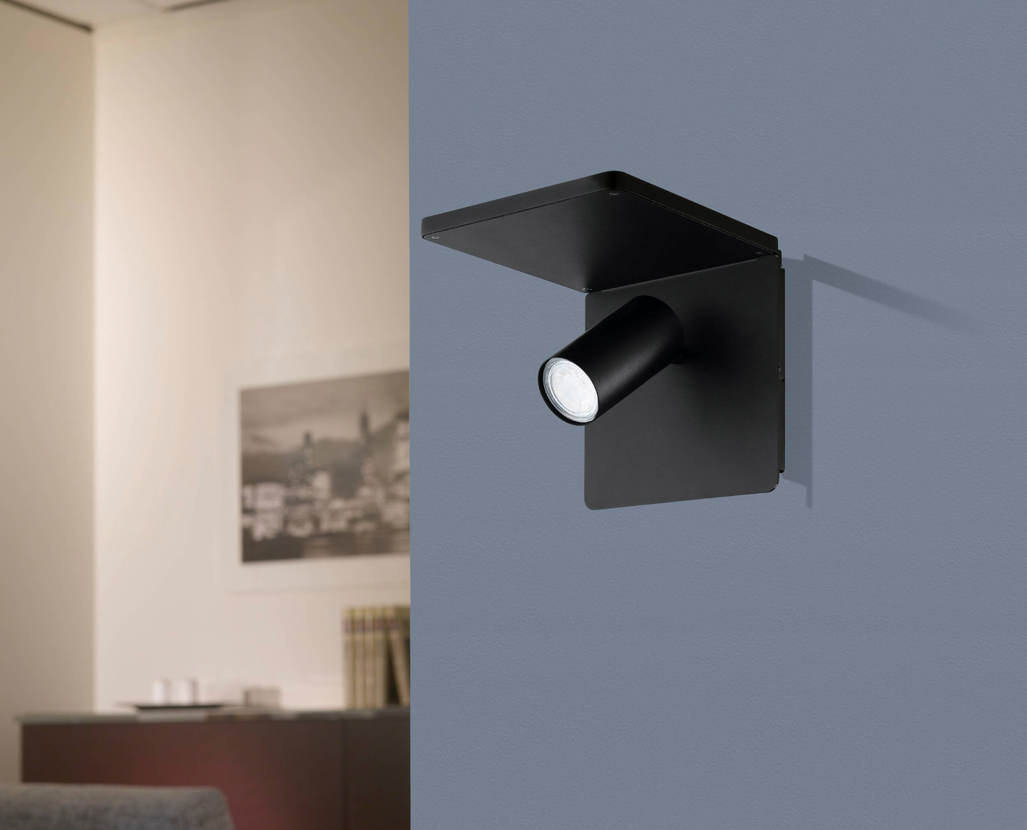 Seinävalaisin EGLO Ciglie musta