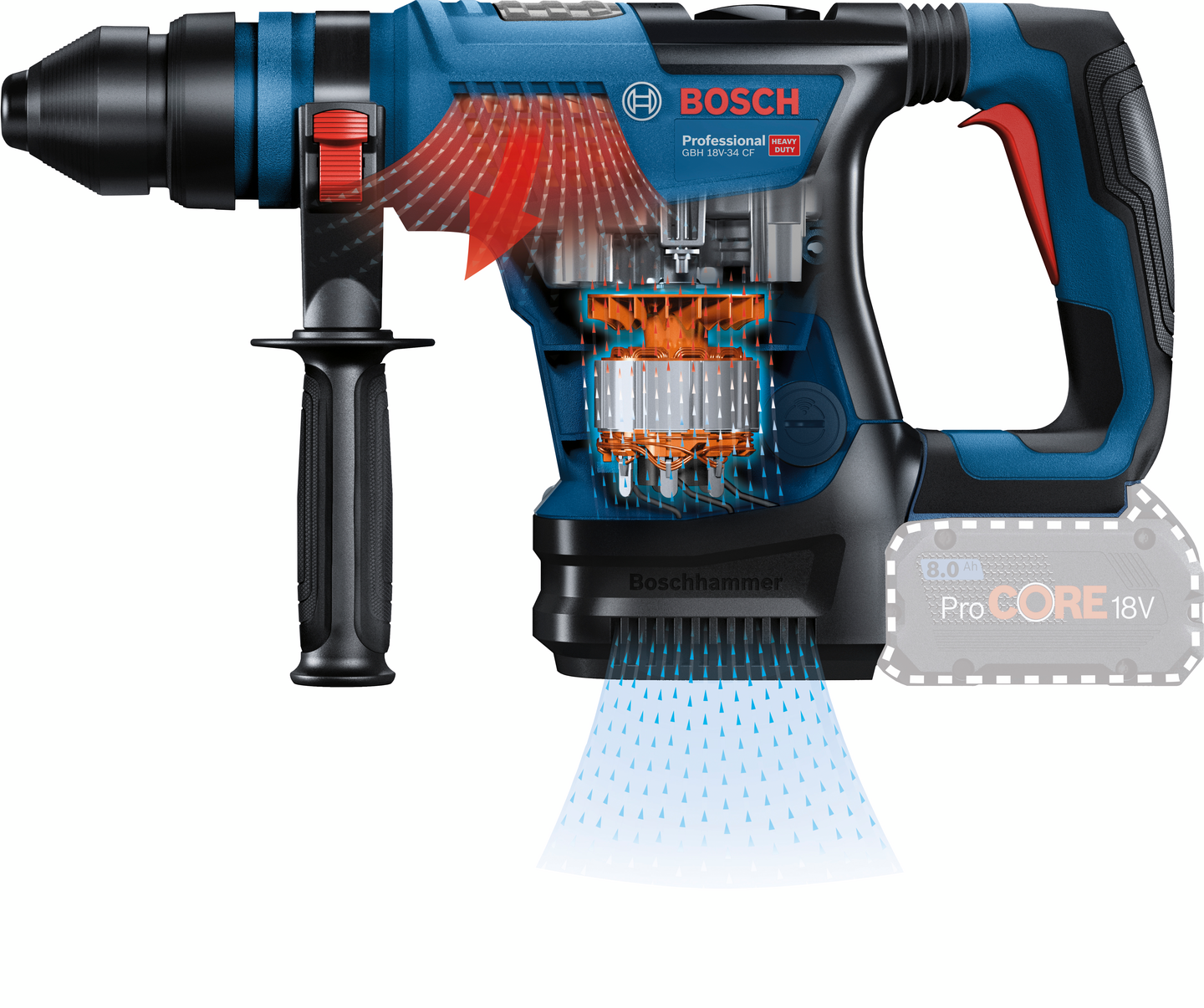 Akkuporavasara Bosch GBH 18V-34 C Solo