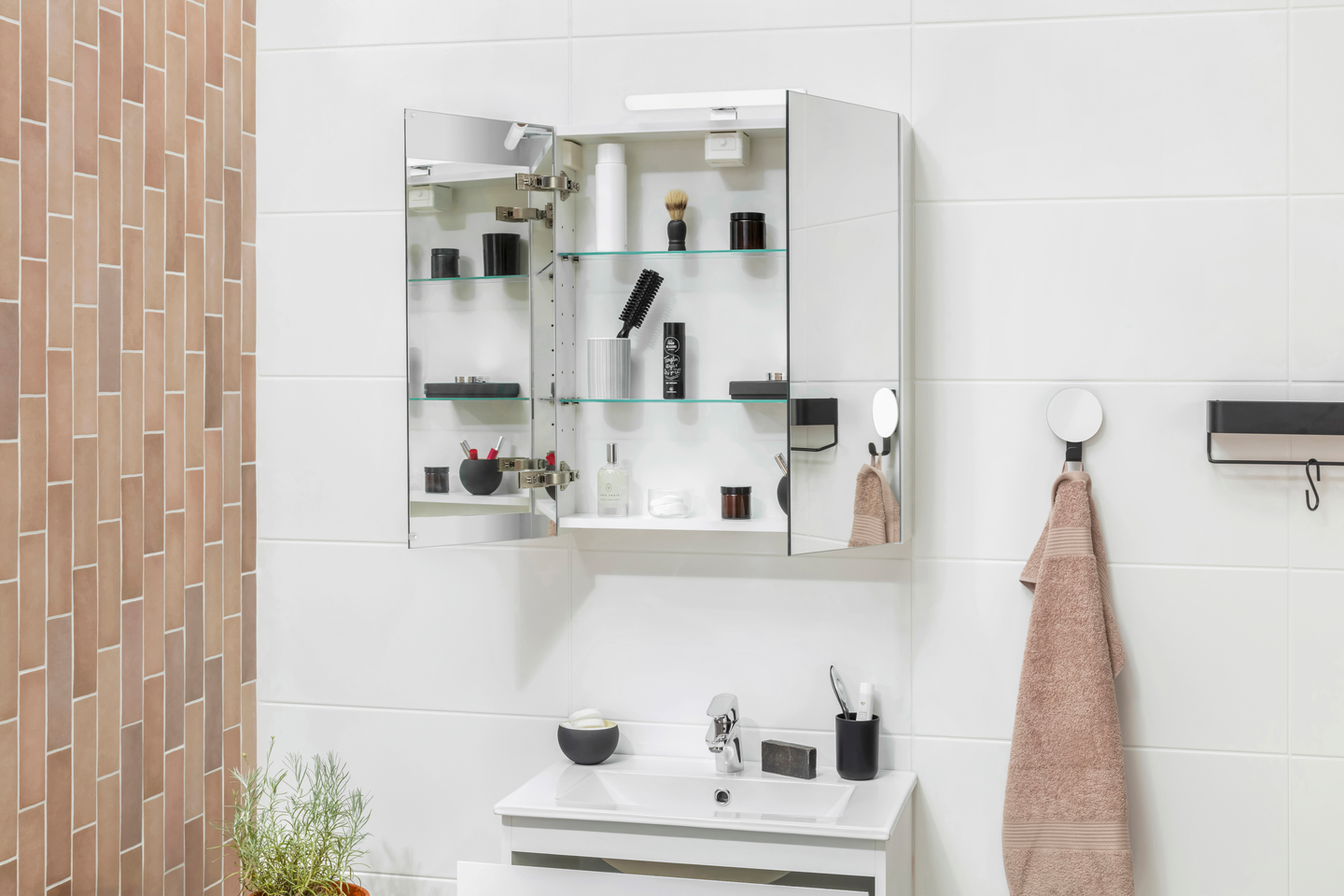 Peilikaappi Cello Sea 60cm valkoinen