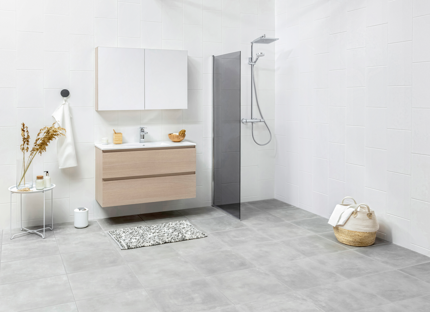 Peilikaappi Cello Sea 100cm vaalea tammi