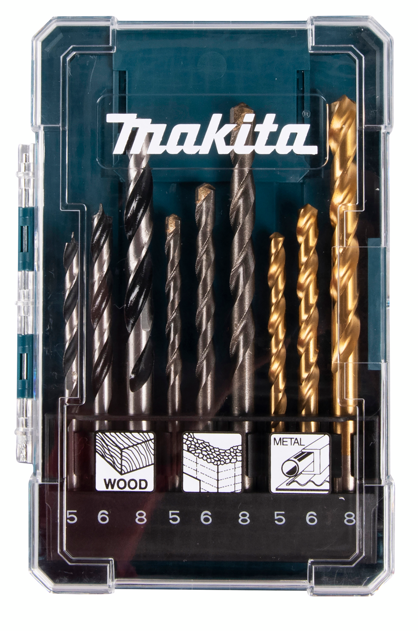Poranteräsarja Makita 5/6/8mm puu/metalli/kivi