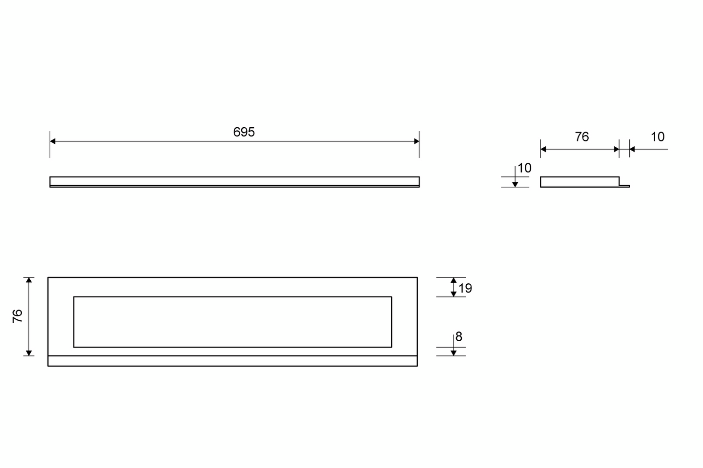 Kehys Unidrain 1918 rst harjattu 10mm