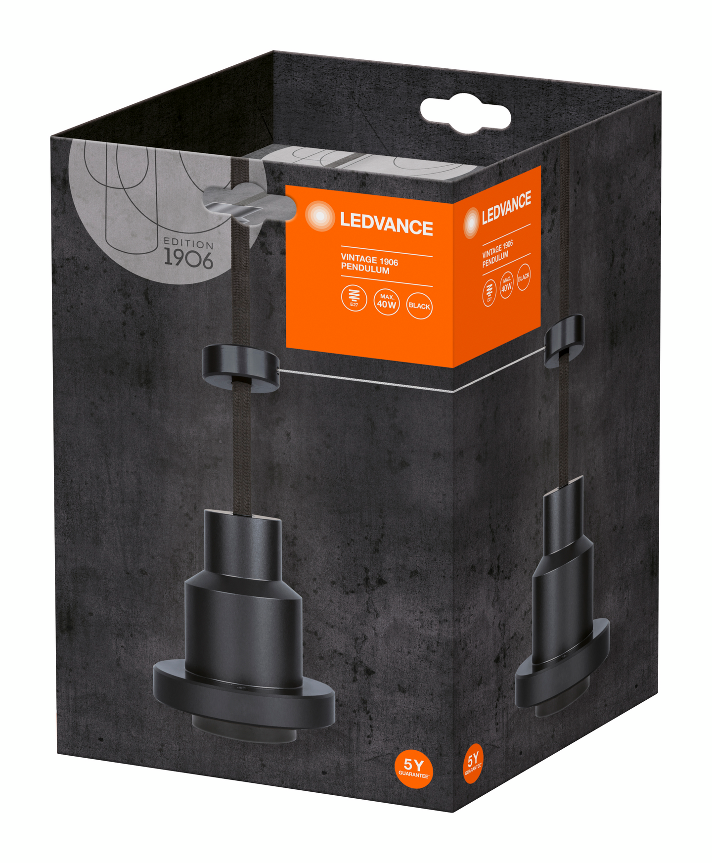 Riippuvalaisin LEDVANCE Vintage Edition 1906 Pendulum E27 musta