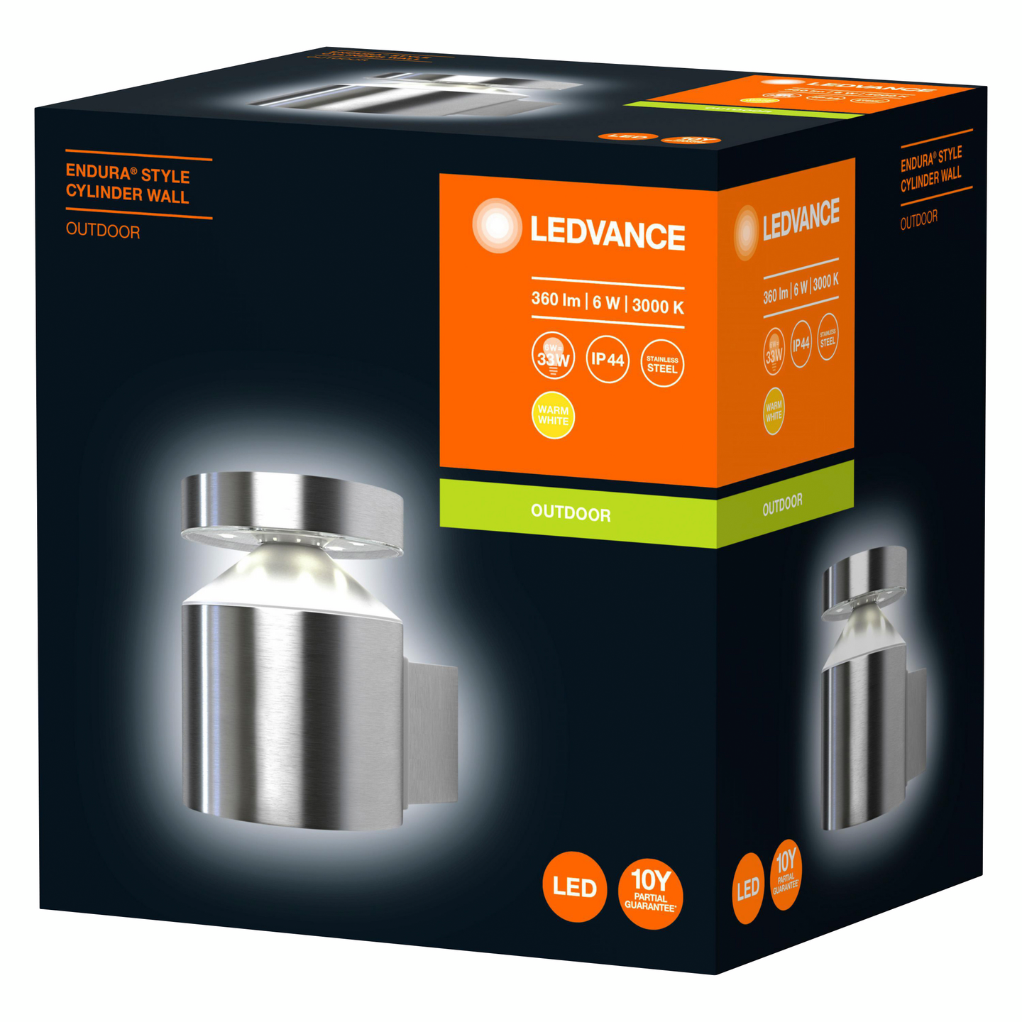 Ulkoseinävalaisin LEDVANCE Endura Style Cylinder Wall 360lm teräs