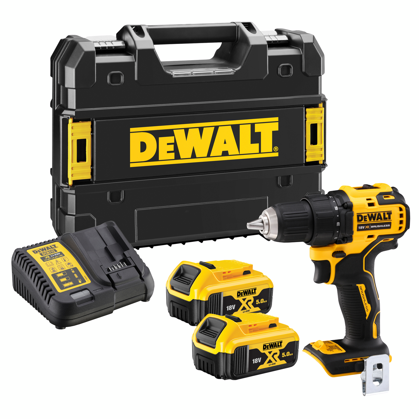 Akkuporakone Dewalt DCB708P2T 18V XR 2x5,0Ah TSTAK