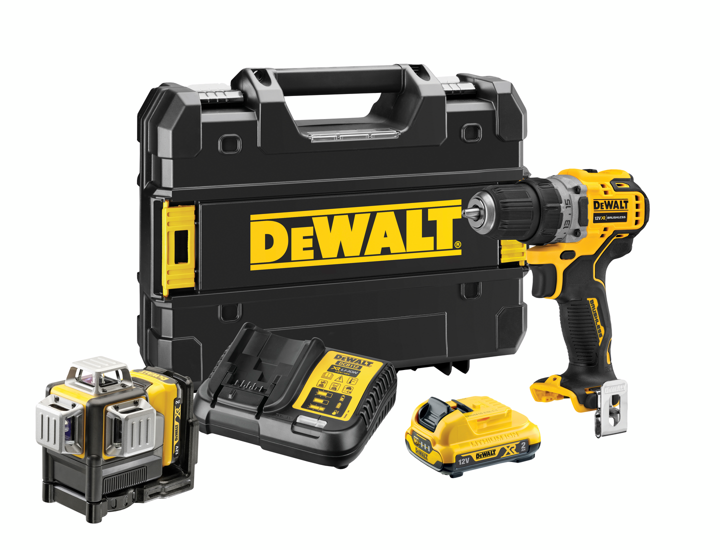 Akkukonesarja DeWalt DCK212D2T 12V XR 2x2,0Ah