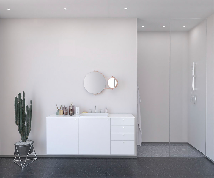 Sisustuslevy Fibo 2094-L00 S White