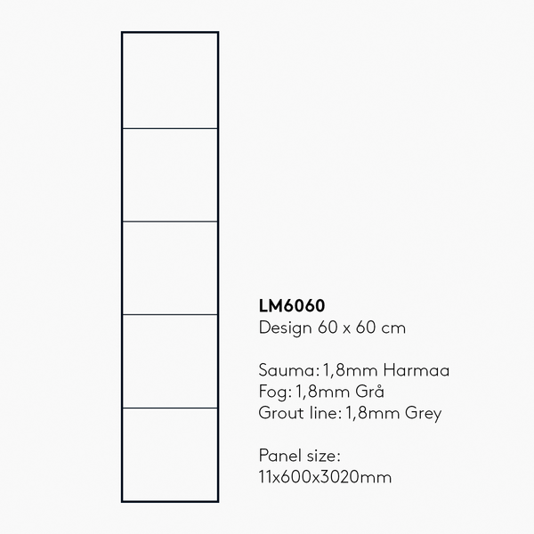 Sisustuslevy Fibo 2145-LM6060 S Grey Cement